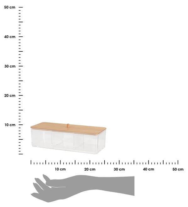 Kosmetikbehållare med bambulock