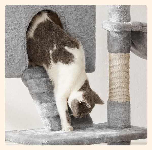 Stabilt kradsetårn til katte 142 cm