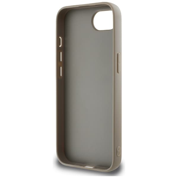 DKNY Repeat Texture Pattern med Tonal Stripe-skal till iPhone 16e, beige
