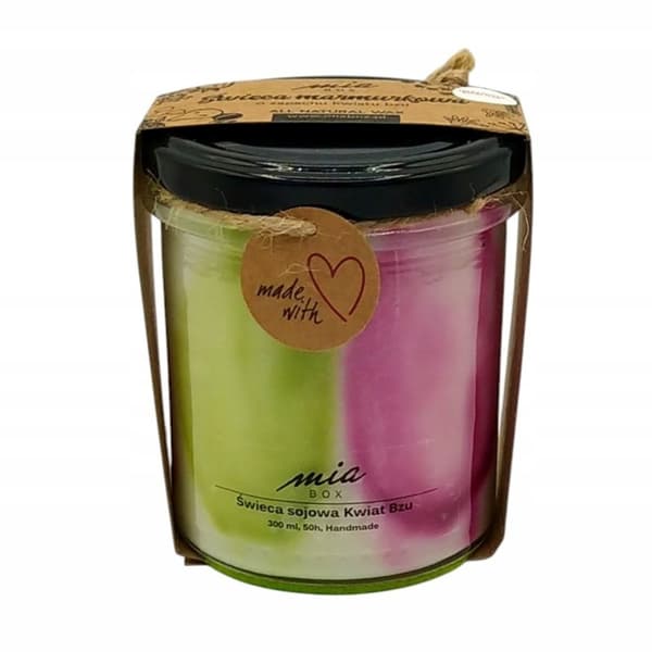 Marmoreret sojalys Lilla blomst 240g