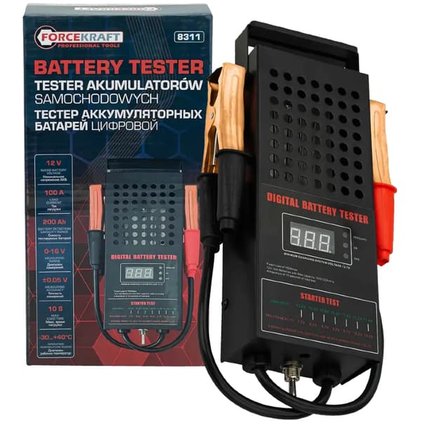 FORCEKRAFT BATTERILADNINGSTESTER digital 12V