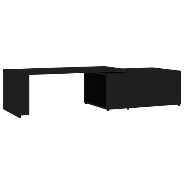 vidaXL sofabord, sort, 150x50x35 cm, spånplade