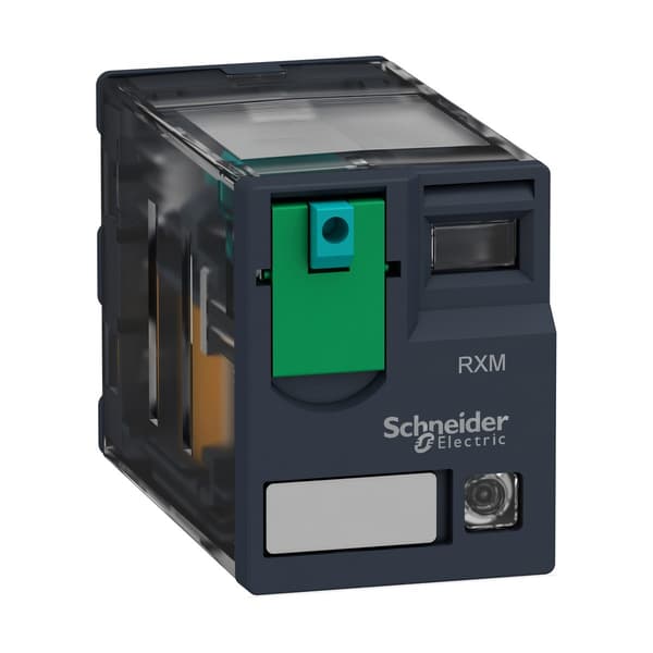 Zelio RXM LED miniaturerelæ 24V DC, 6A, 4 C/O-kontakter