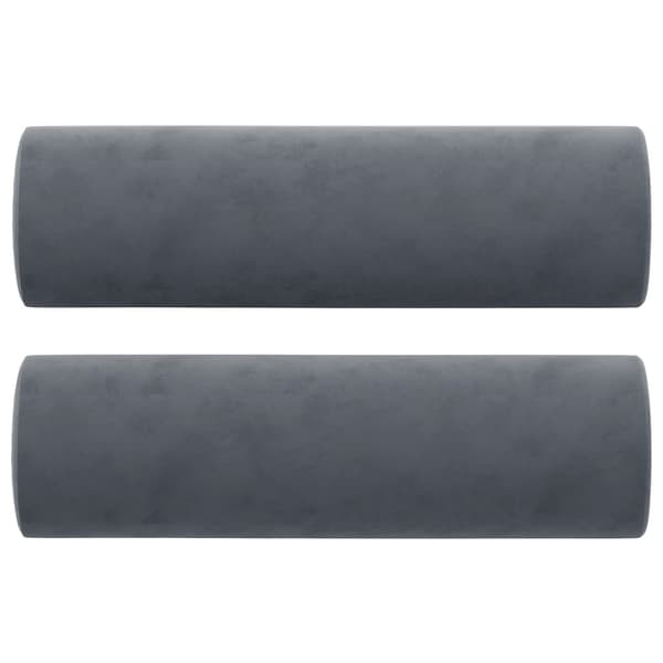 vidaXL 2-istuttava sohva tyynyillä, tummanharmaa, 140 cm, sametti