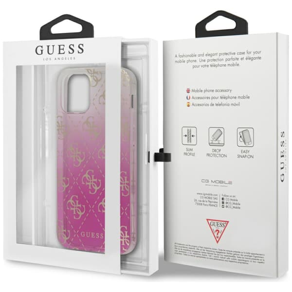 Guess 4G Gradient-skal till iPhone 12 mini, Rosa