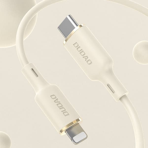 SR Förstärkt Kabel för iPhone USB-C - Lightning 30W 2m Beige