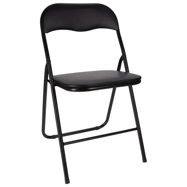 FLEXI sort metal klapstol til hjem og have