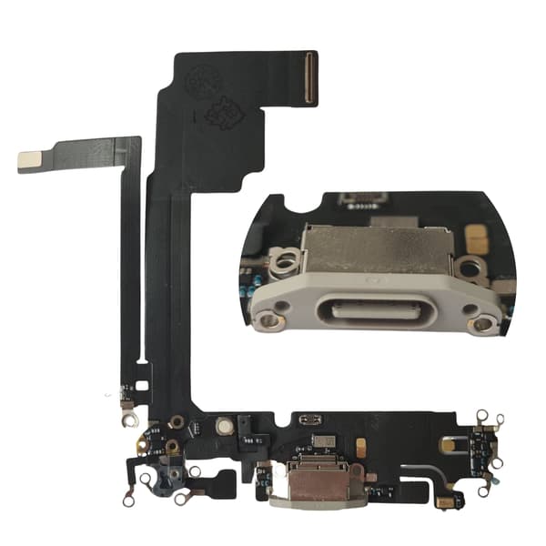 ORG Original USB-laddningskontakt för iPhone 15 Pro Max (vit)