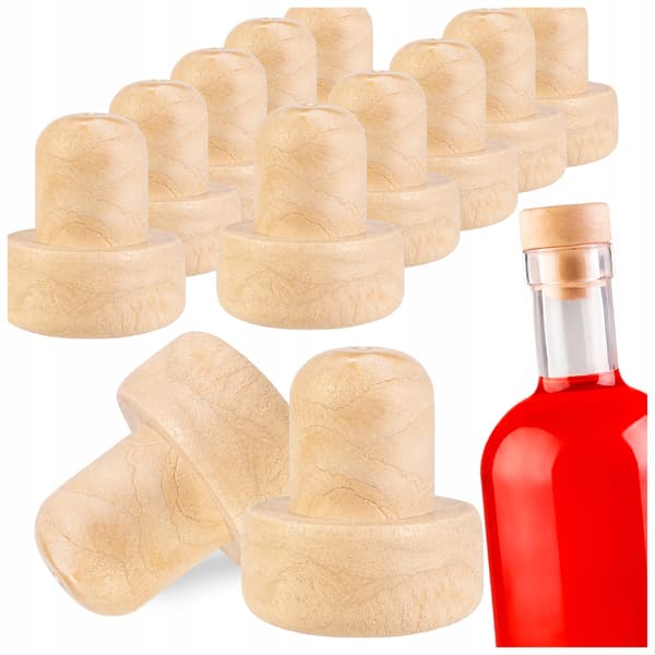 100x PULLOKORKIT PULLOTULPAT SYNTTEETTISET SIENIKORKIT 21.5MM