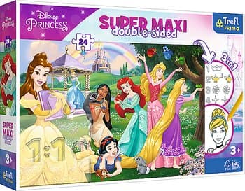 TREFL 41008 Pussel 24 SUPER MAXI Glada prinsessor