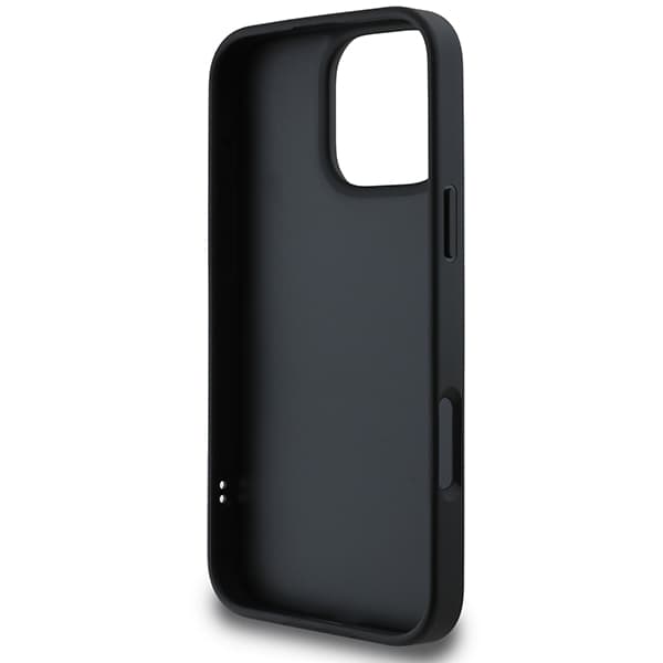 DKNY Quilted Stack Logo iPhone 16 Pro-skal, Svart