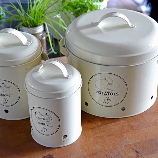 Potatisbehållare i grädde, vintagestil