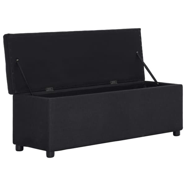vidaXL opbevaringsbænk 116 cm sort polyester