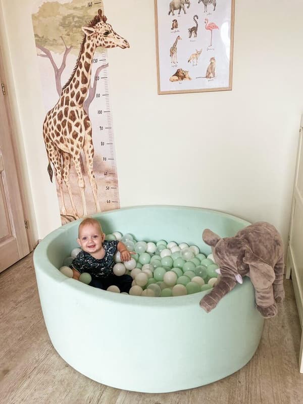 Tør pool 130x40cm mintgrøn uden bolde