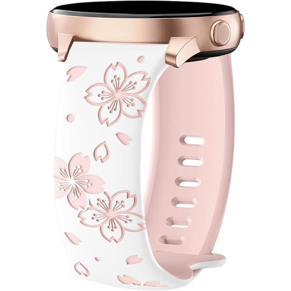2x Universal Silikonerem 20mm, Sakura, Pink/Lilla