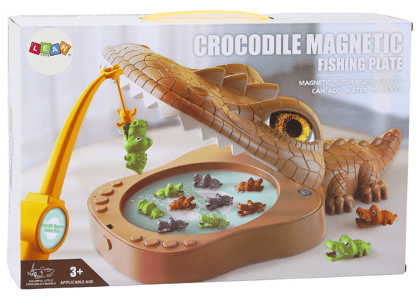 Krokodilfiskespel Magnetisk Brun Krokodil