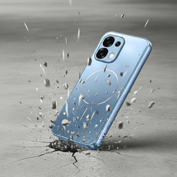 Beskyttende etui til Oppo A6 Pro 5G, til MagSafe, blå