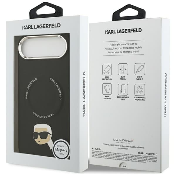 Karl Lagerfeld Karl Pin MagSafe-etui til iPhone Air, sort