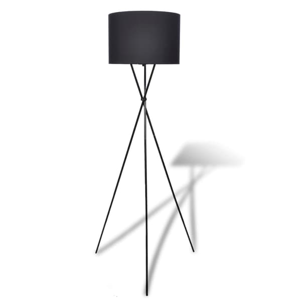 vidaXL gulvlampe, sort