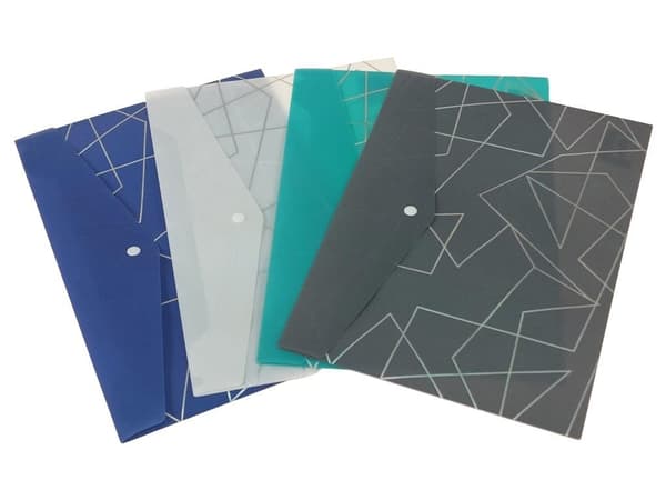 A4 plastmappe med nittelukning (12 stk.)