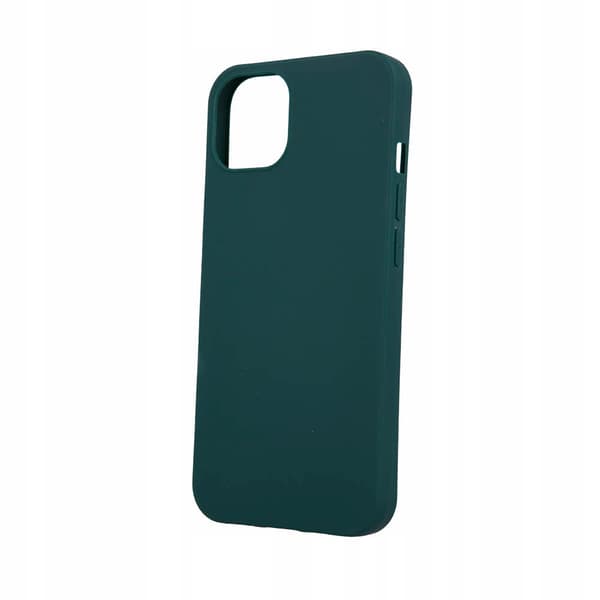 Etui til iPhone 13 Silikone Mat Grøn Bagside Slim+ 9H Glas