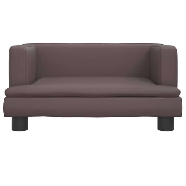 vidaXL Barnsoffa, brun, 60x40x30 cm, konstläder
