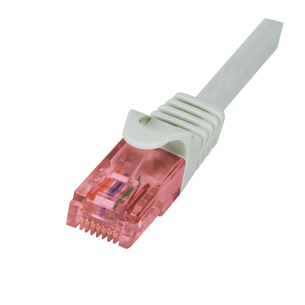 RJ45 Cat6 U/UTP Patchkabel LogiLink PrimeLine 3m Grå LSZH Ethernet PoE