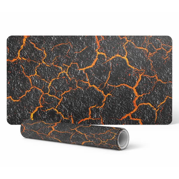 Universal beskyttelsesmåtte til computerudstyr, revnet lava, 100x50 cm