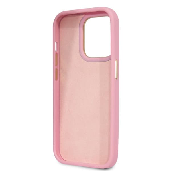 Guess Croco Collection iPhone 14 Pro-skal, rosa