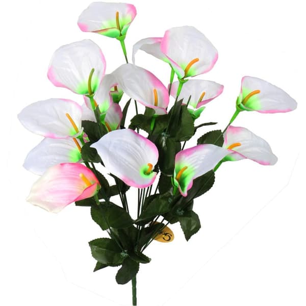 Buket med 12 lyserøde anthurium