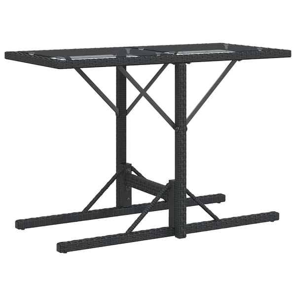 vidaXL 3-delt bistrosæt med hynder, sort, polyrattan