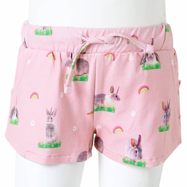 Barnshorts, dragsko, ljusrosa, 128