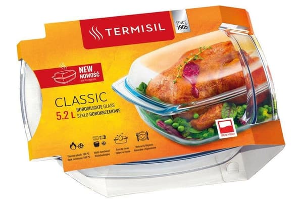 Termisil rektangulär ugnssäker form 5,2 l