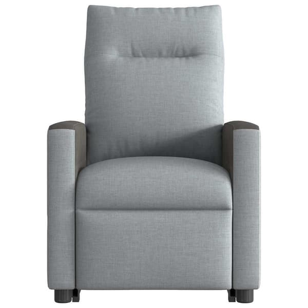 vidaXL Lyftbar massagefåtölj ljusgrå tyg