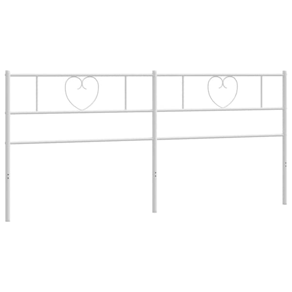 vidaXL metalsengegavl hvid 193 cm