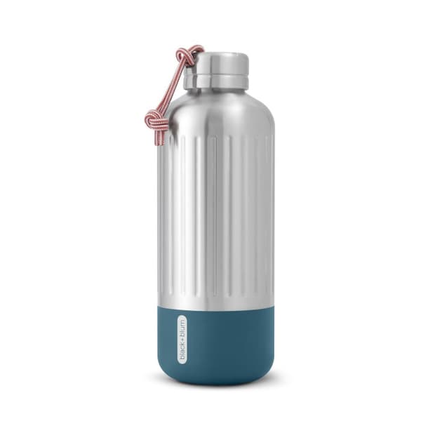 EXPLORER 850 ml stålflaske, havgrøn / Sort+Blum