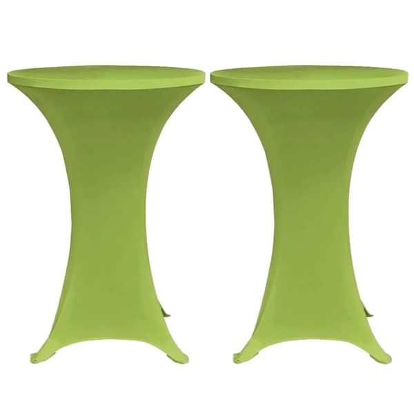vidaXL Elastiska bordsdukar, 4 st, 70 cm, gröna