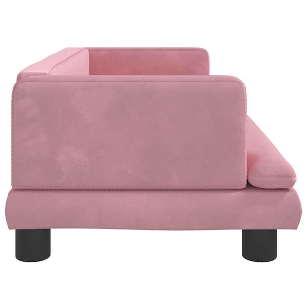 vidaXL Hundbädd, Rosa, 80x45x30 cm, Sammet