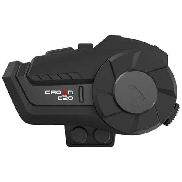 Crown C20 Bluetooth 5.1 Motorcykel Intercom Svart