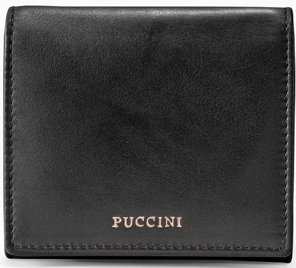 PU38 Puccini Zen damplånbok i läder, presentask, äkta läder