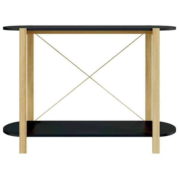 vidaXL konsolbord, sort, 110x38x75 cm, træbaseret materiale