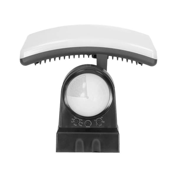 Hermetisk LED-projektør havelampe PIR bevægelsessensor 30W PC sort