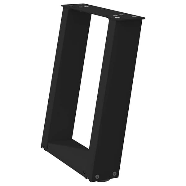 vidaXL sofabordsben, 2 stk., sort, 28x(42-43) cm, stål