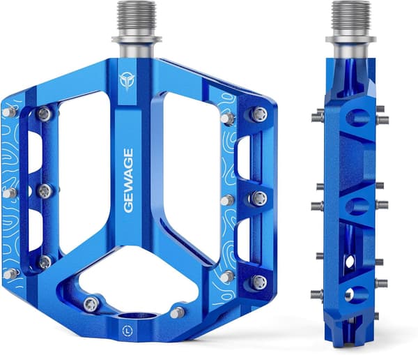 Gewage Blå Aluminium Platform Cykelpedaler 3 Forseglede Lejer