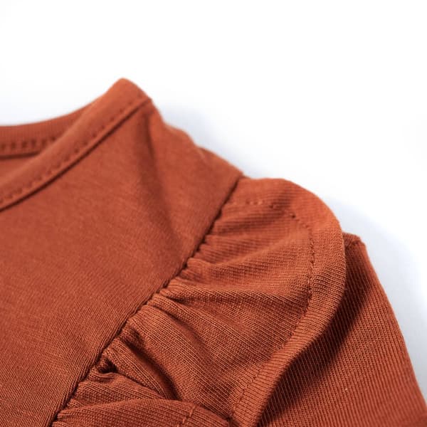 Børne langærmet T-shirt, cognac, 128