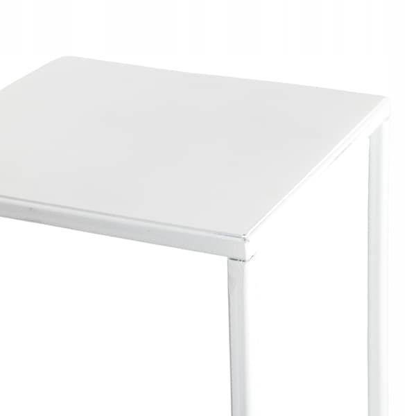 Metall Loft Vit Modern Design Stående Blomställ Evron L 19x19x77