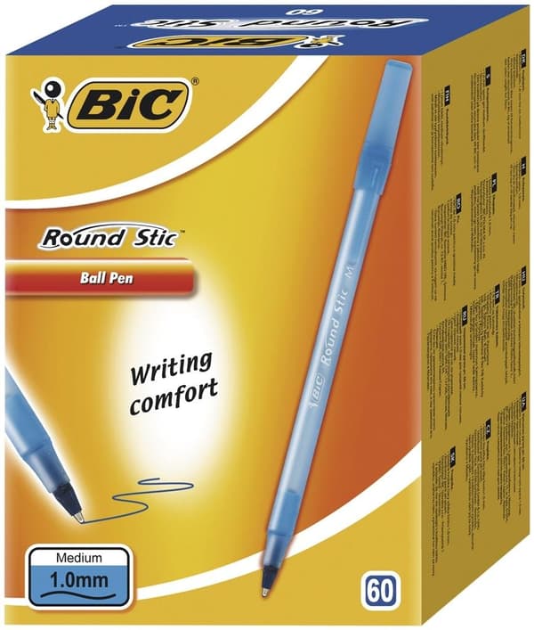 Rund kuglepen, blå (60 stk.) BIC