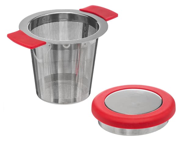 Röd teinfuser med lock