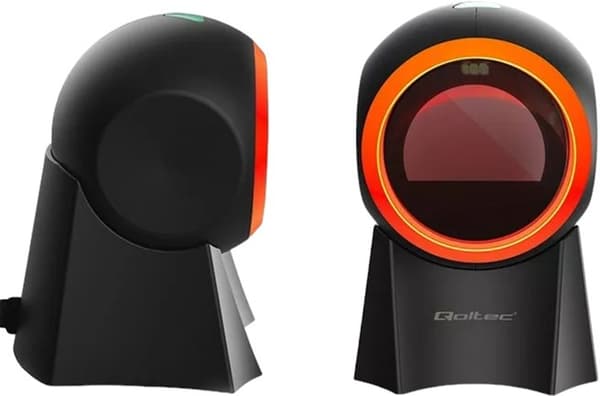 Qoltec 1D, 2D, USB svart streckkodsläsare