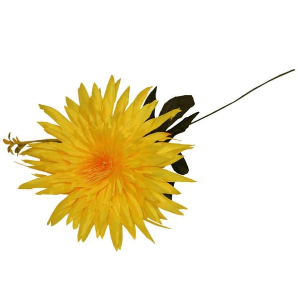 Gul konstgjord asterblomma, höjd 55 cm